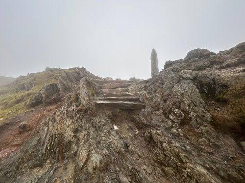Cwellyn (Snowdon Ranger) path crossing the tracks