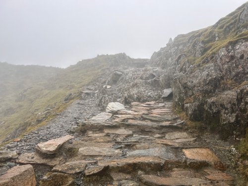 Wet below Bwlch Glas